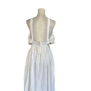 White Sleeveless Maxi Dress Adjustable Straps Side Cut Out By A New Day XXL NWT